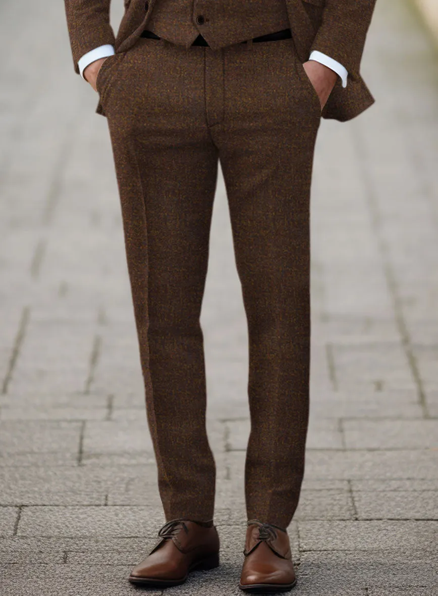 Heathered Brown Tweed Pants