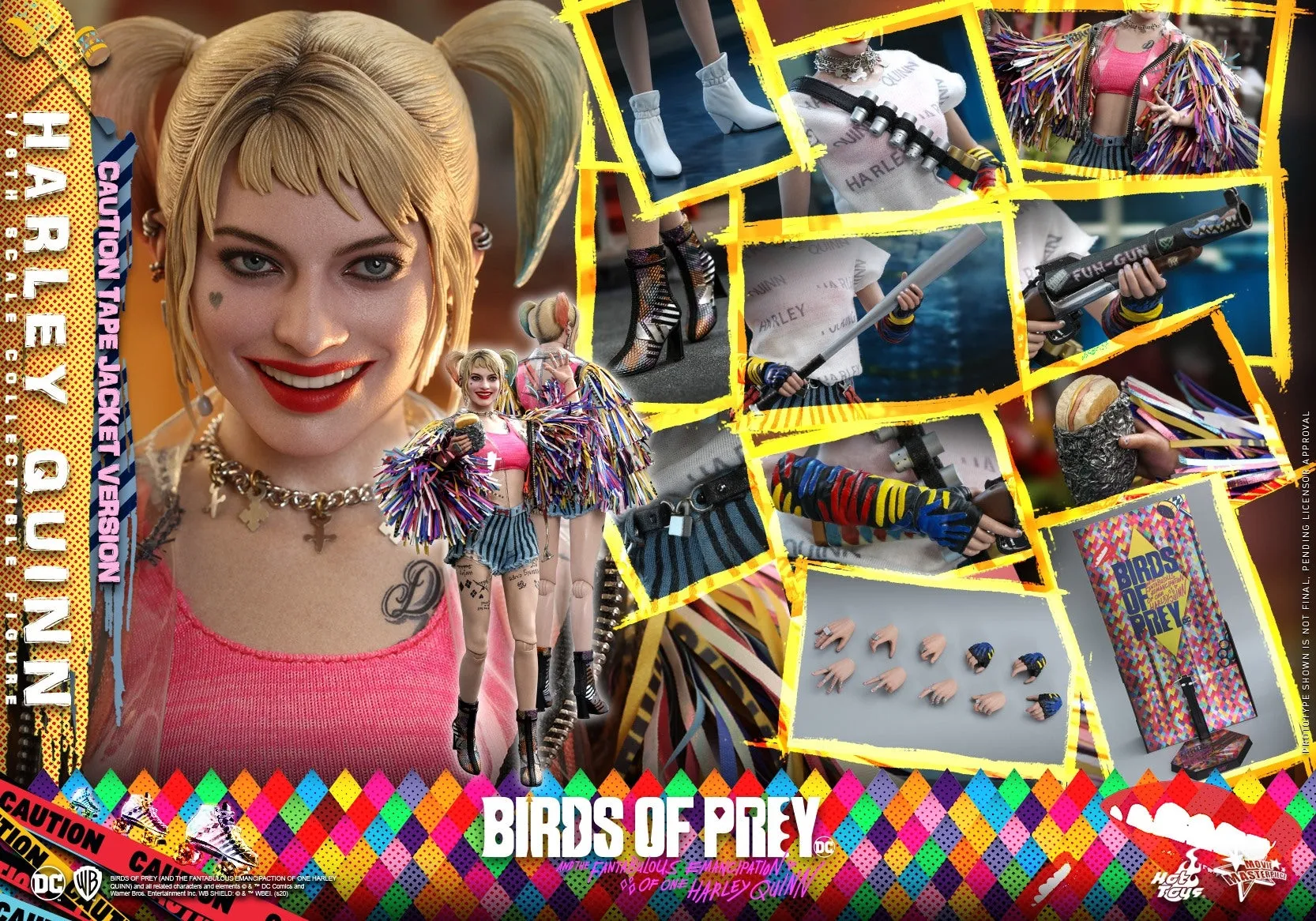 Hot Toys - MMS566 - Birds of Prey -  1/6th scale Harley Quinn (Caution Tape Jacket Version) Collectible Figure