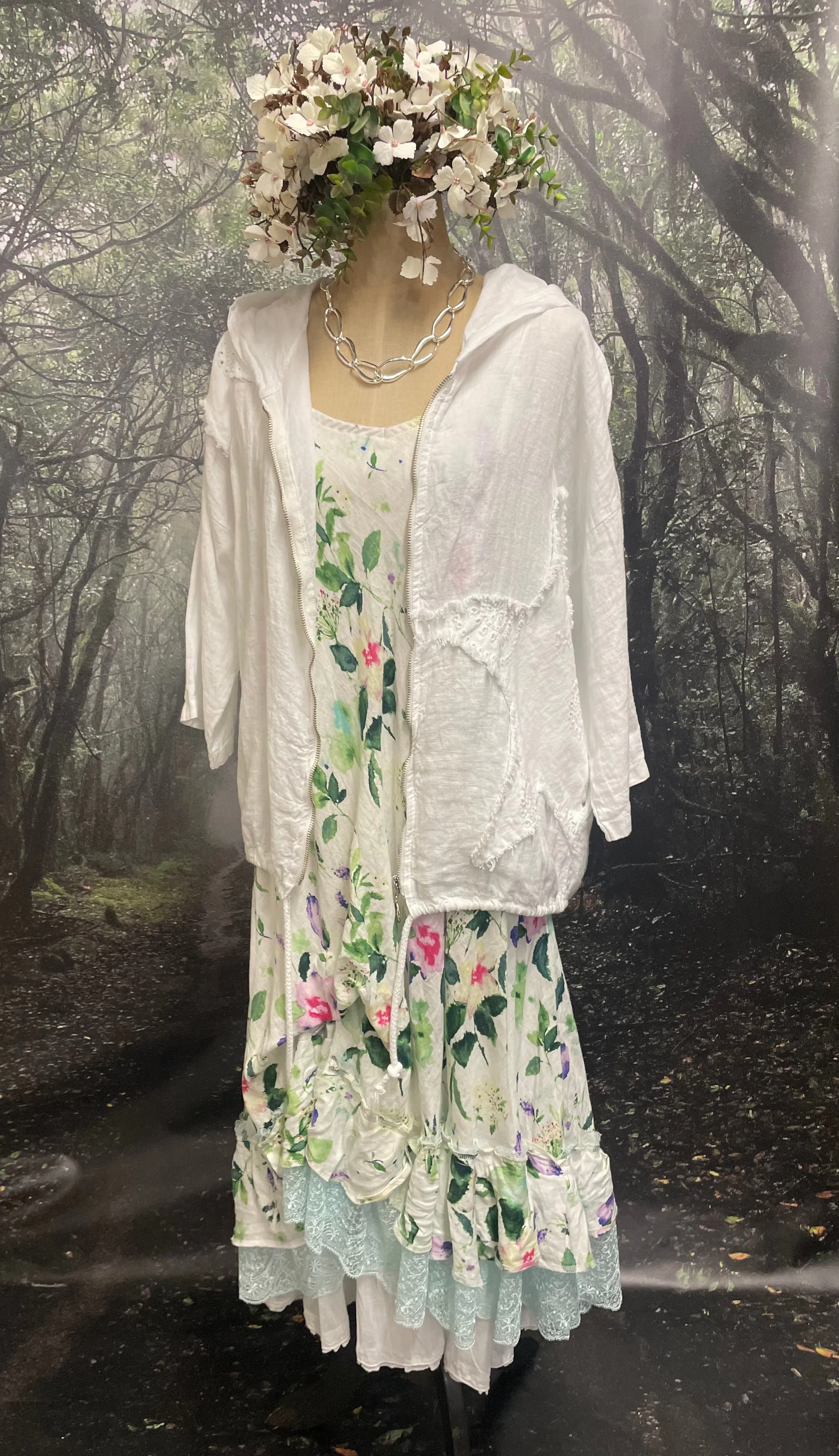 Irish linen Mauve slip dress