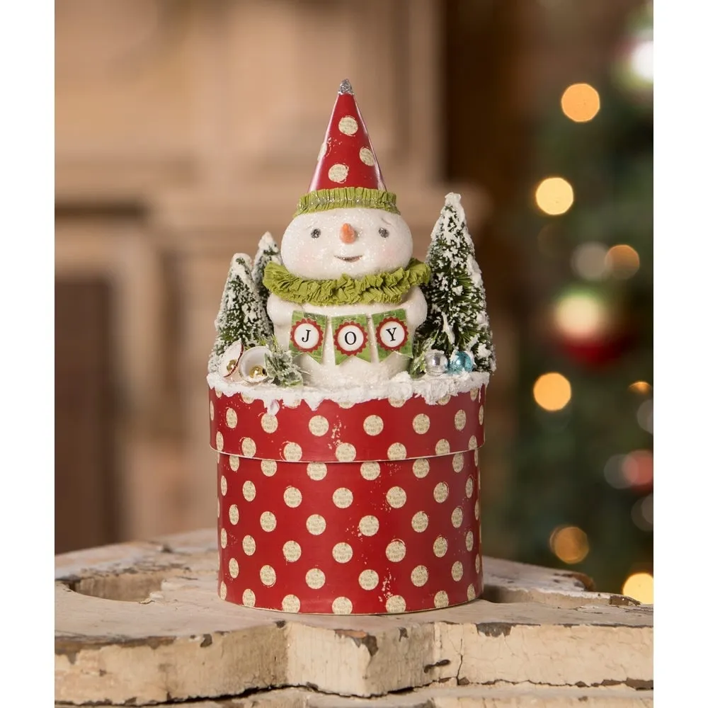 Joy Snowman on Box by Bethany Lowe Designs