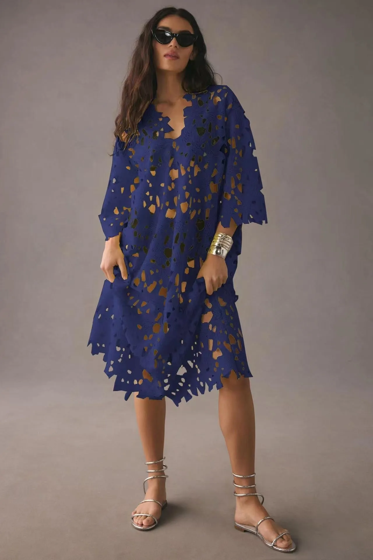 Keri -Lace Shirt Dress