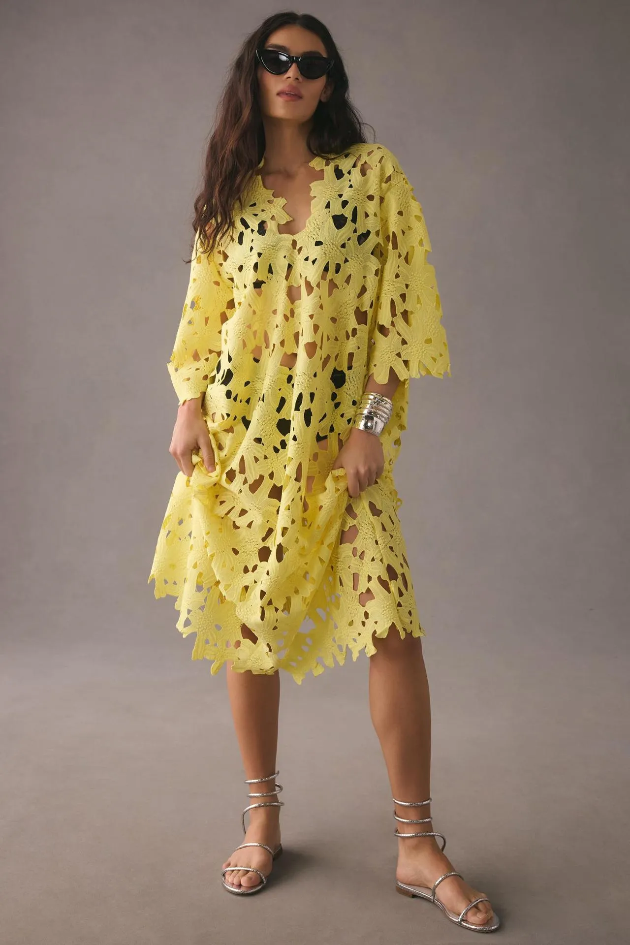 Keri -Lace Shirt Dress