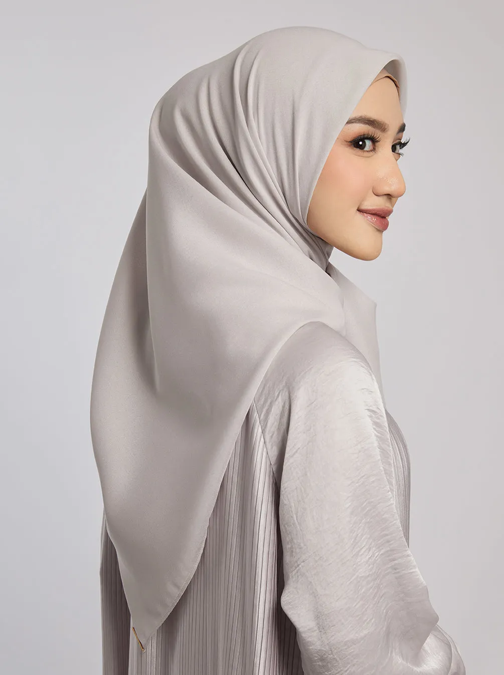 LIGHT VOILE SCARF PLAIN GRAY MIST