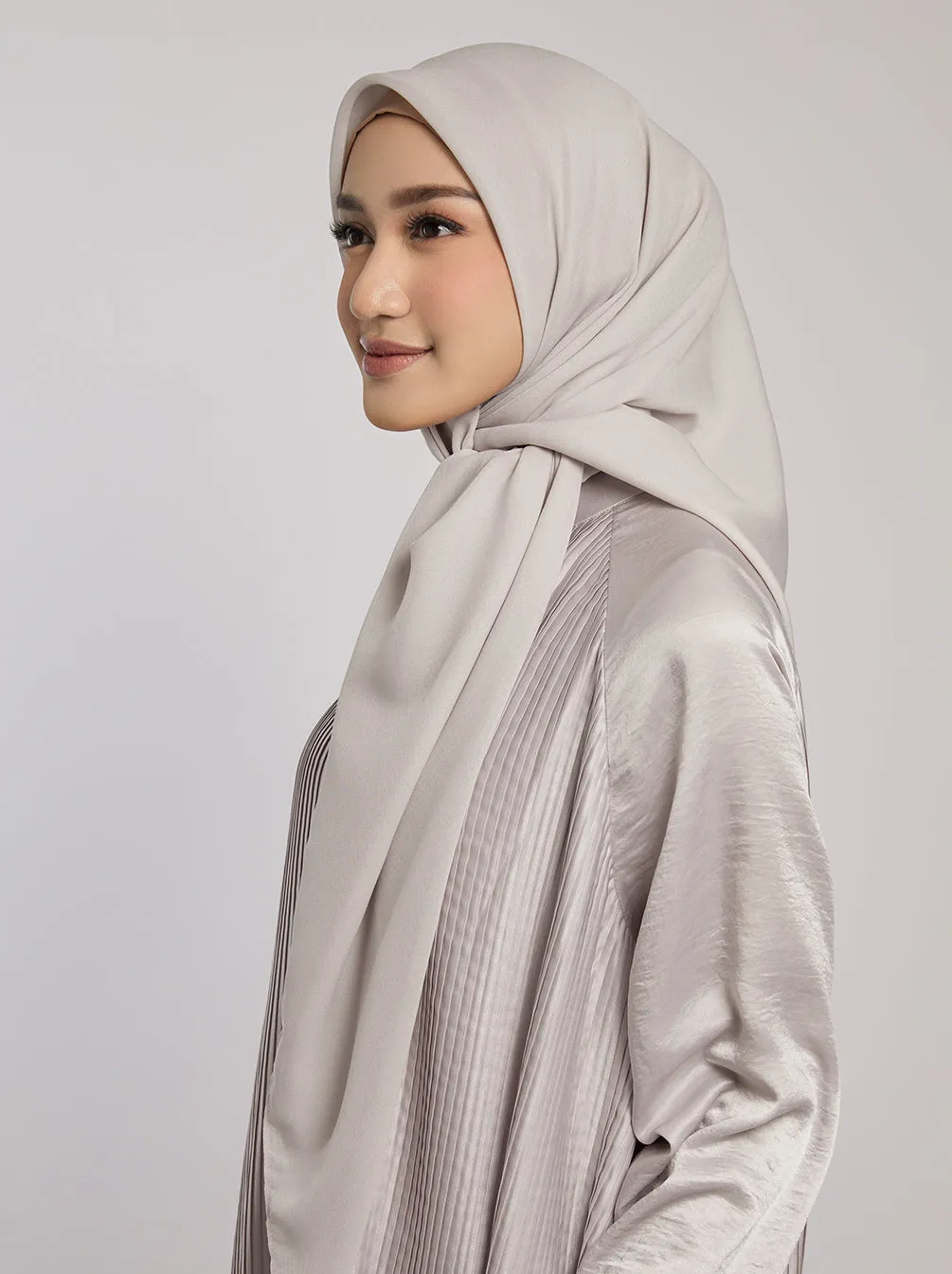 LIGHT VOILE SCARF PLAIN GRAY MIST