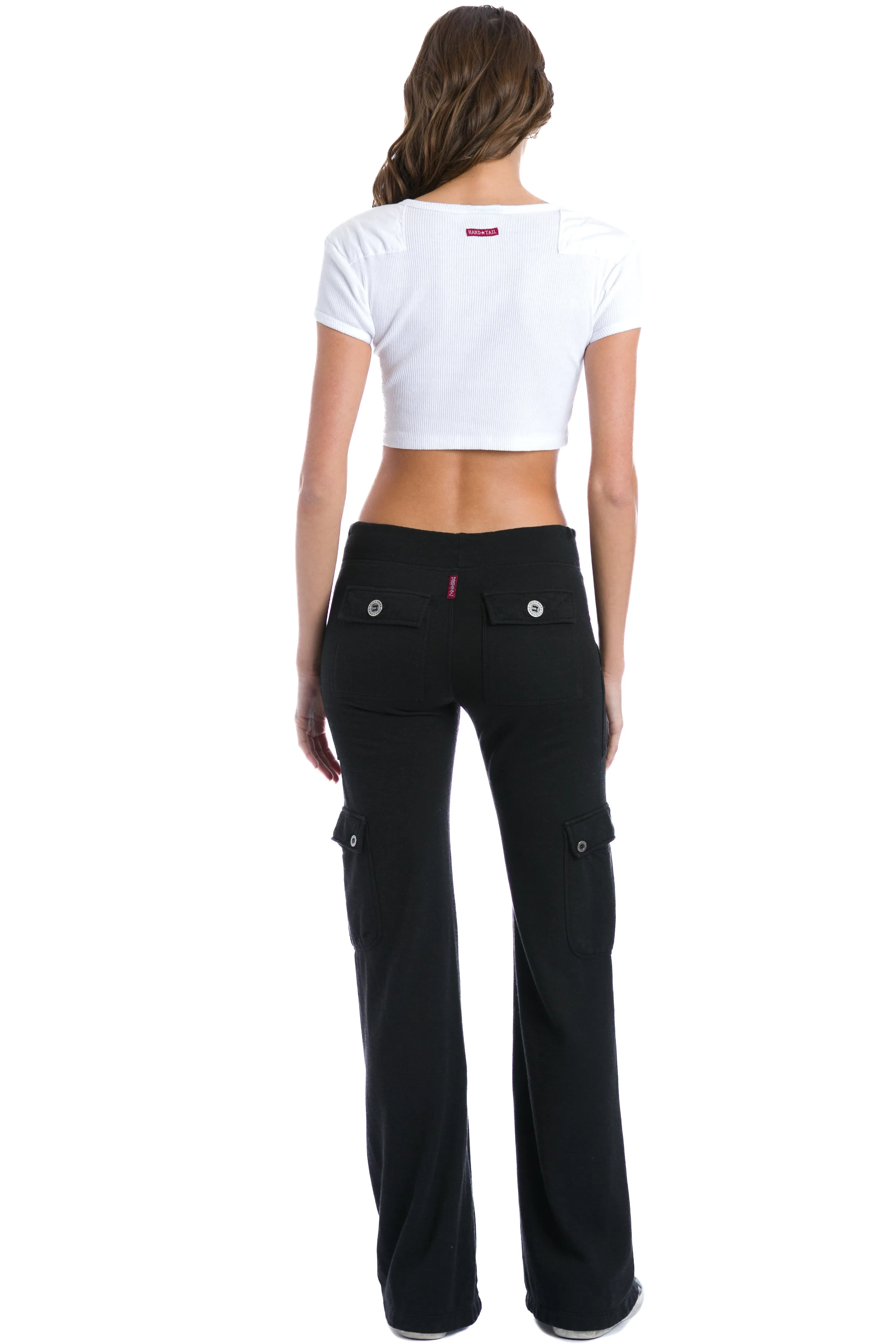 Lightweight Fleece Wide Leg Cargo Sweatpant