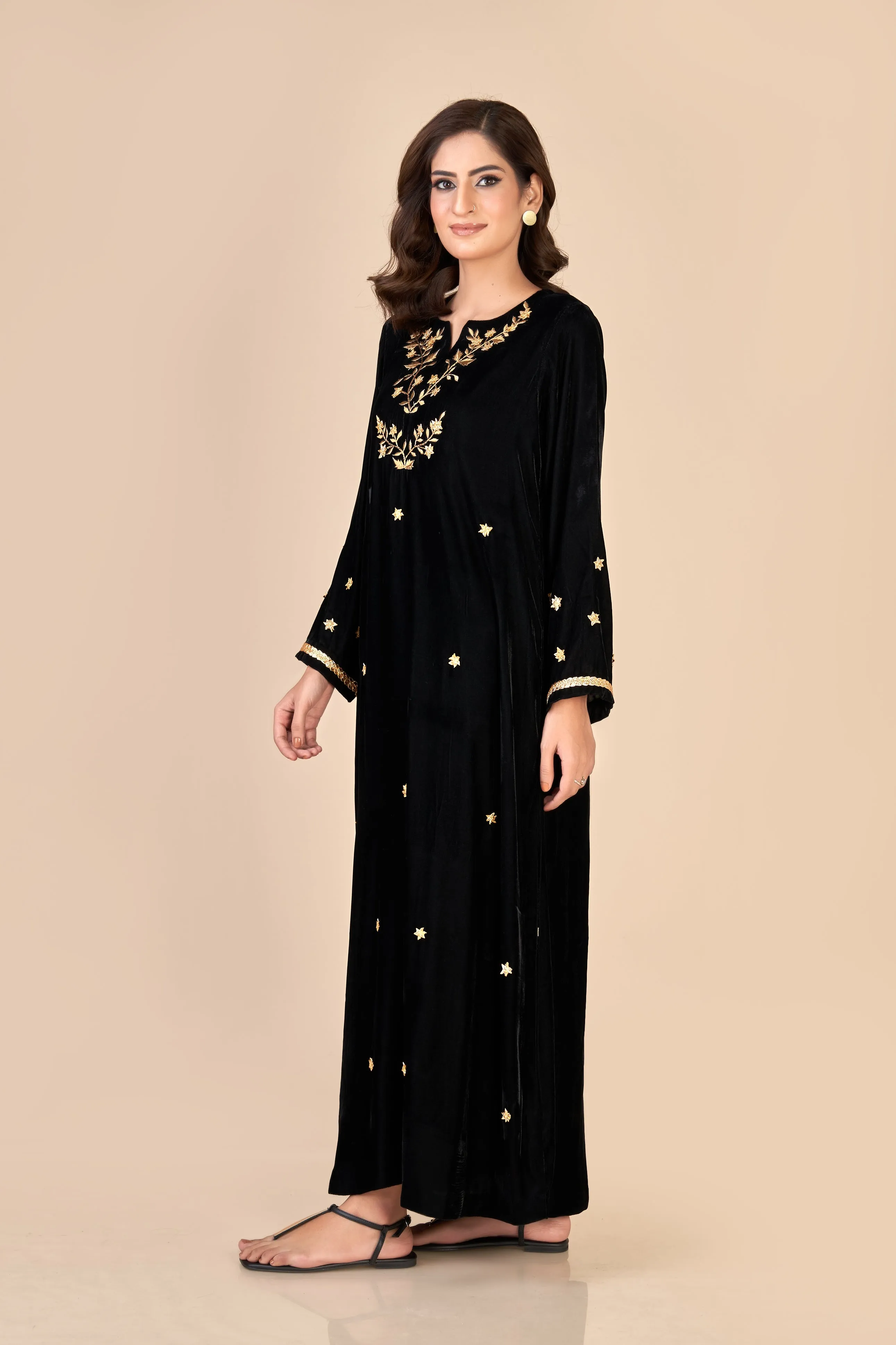 LONG DRESS (EMBROIDERED) W24-F40