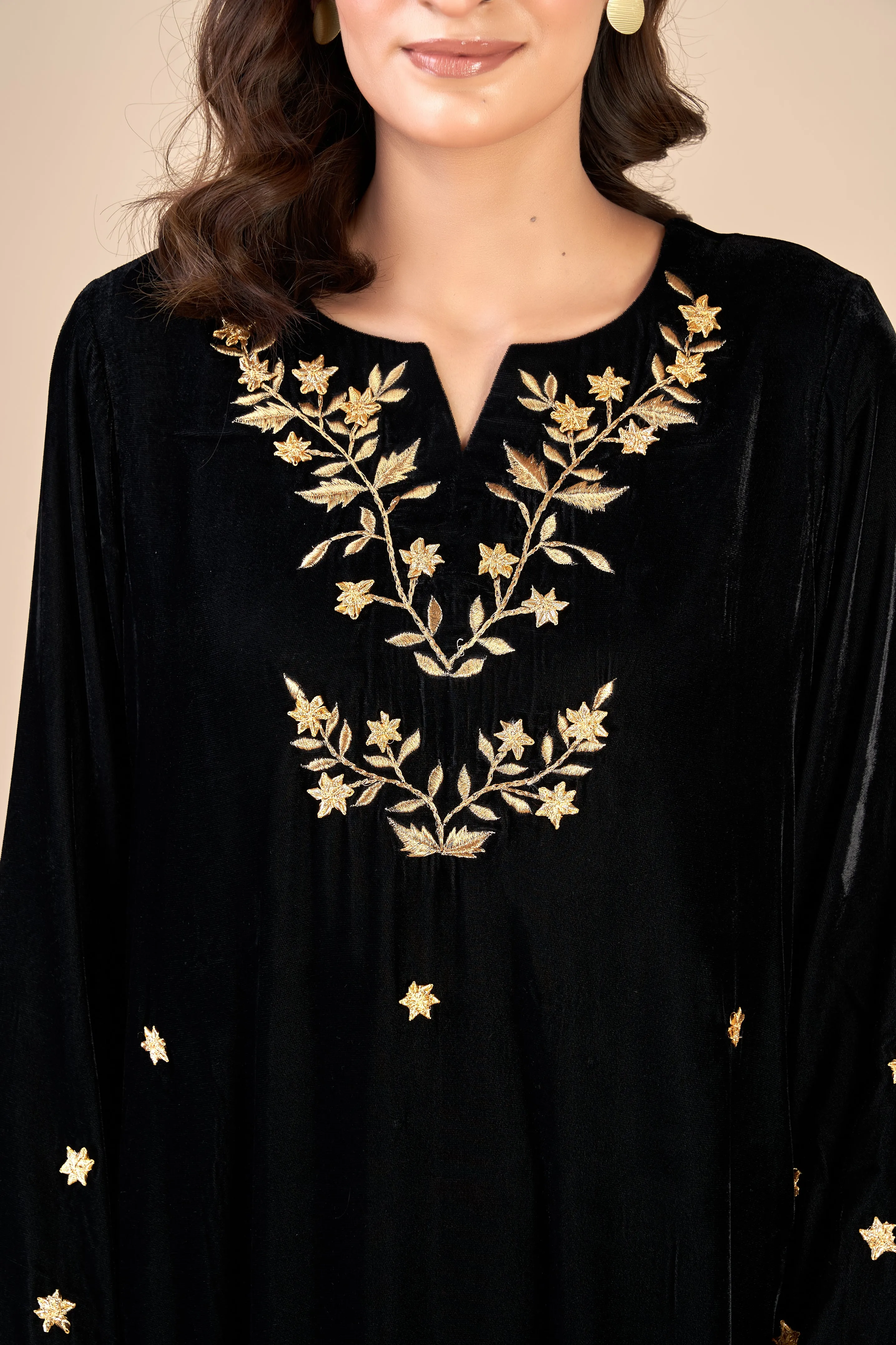 LONG DRESS (EMBROIDERED) W24-F40