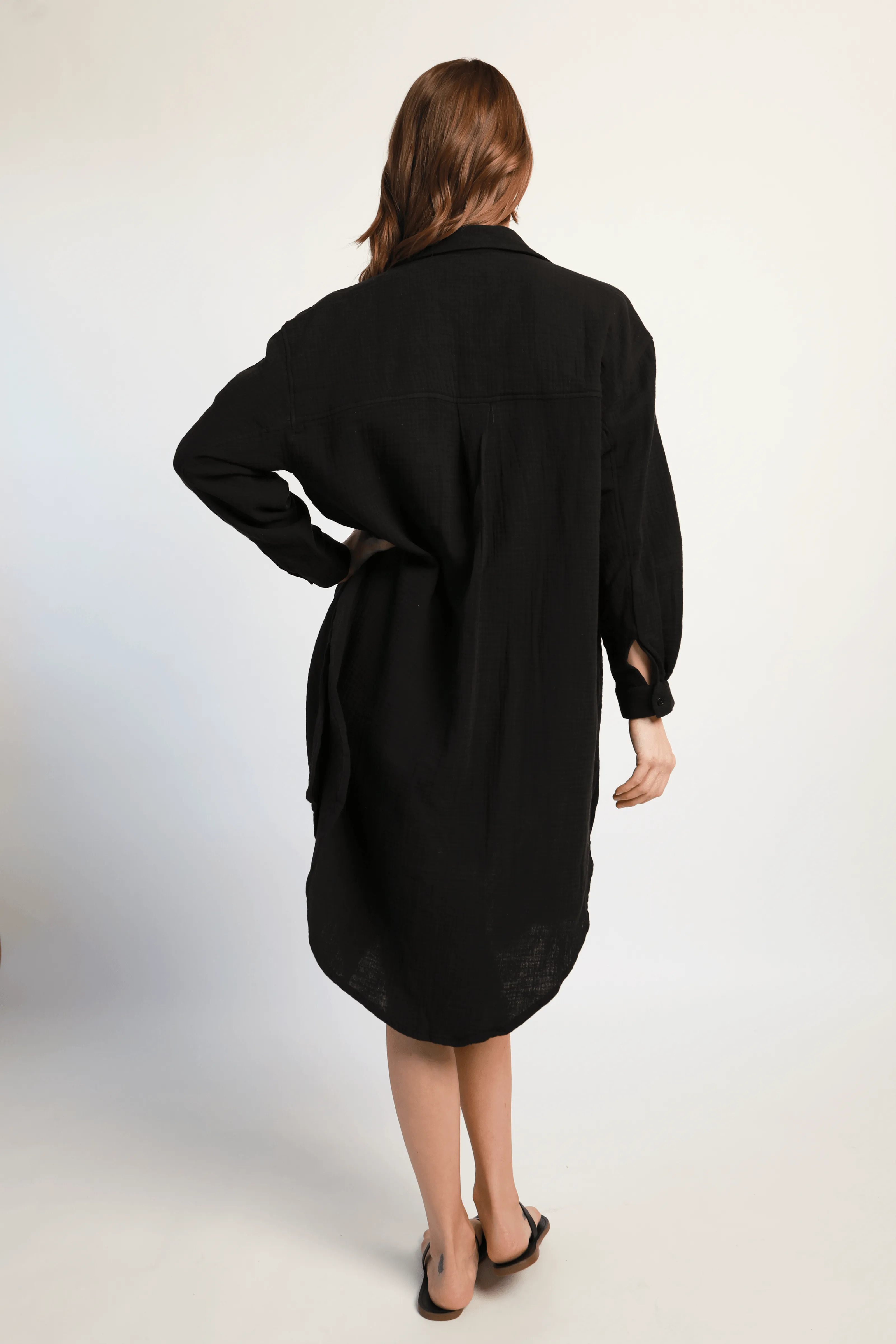 Long shirt dress - Black