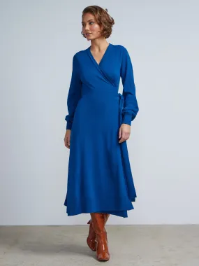 Long Sleeve Sweater Wrap Dress