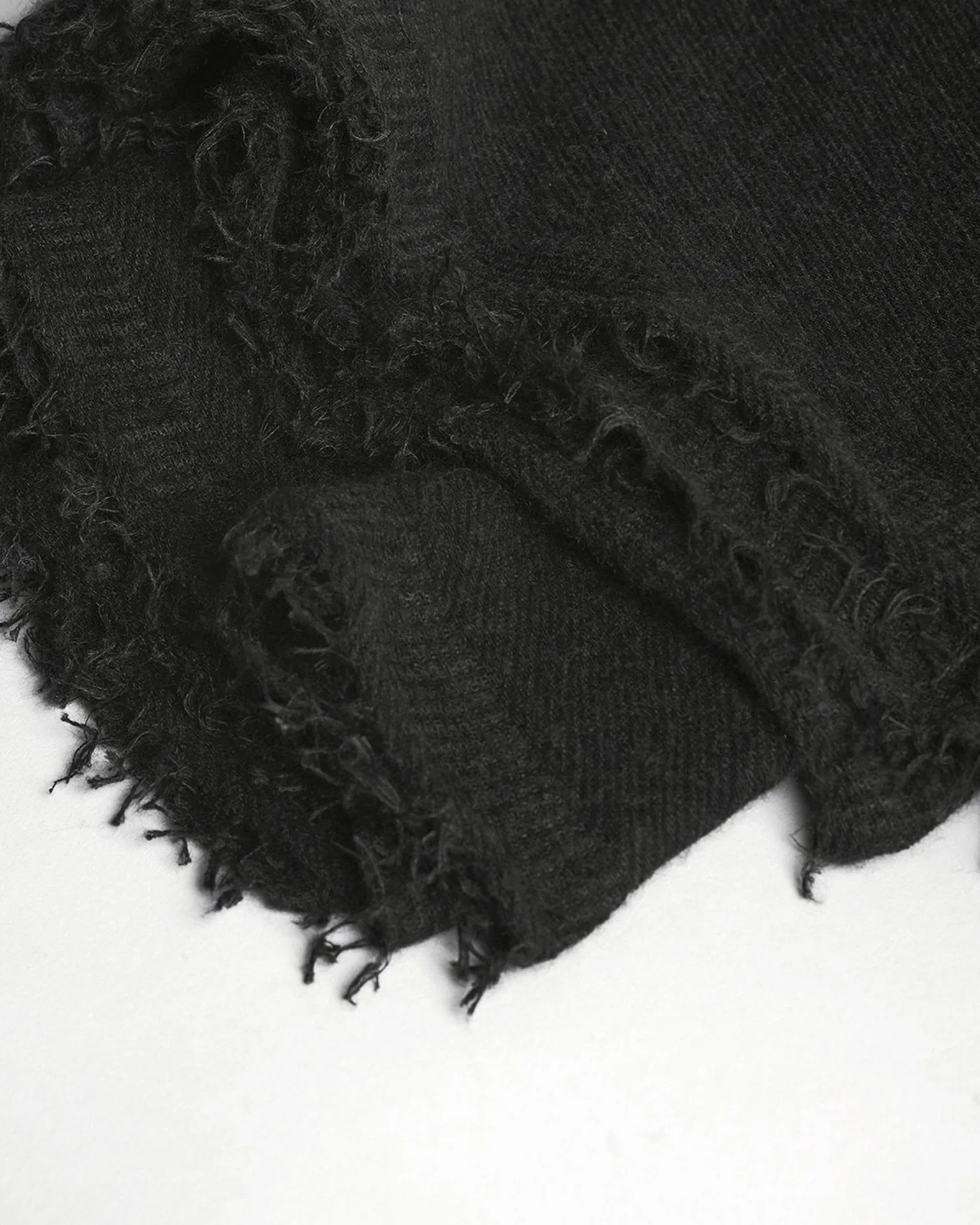Love Cashmere Scarf in Black X Charcoal