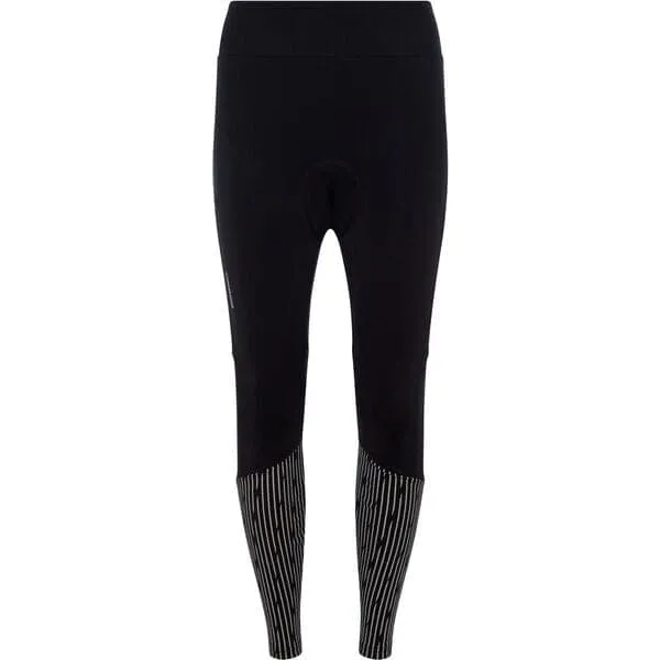 Madison Stellar padded women's reflective thermal tights with DWR; black - size 14
