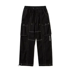 Man Fall Outfits Cargo Pants Vintage Large Pocket Drawstring Men Vibe Style Loose Profile Ankle Banded Working Pants
