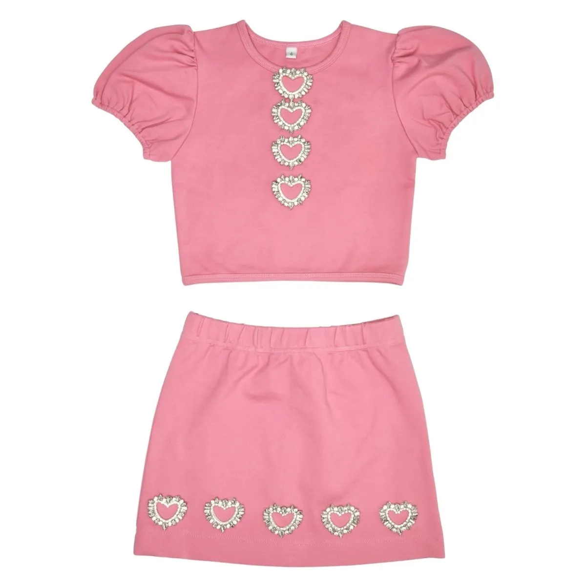 MANHATTAN  HEARTS PUFF SLEEVE TOP AND SKIRT SET