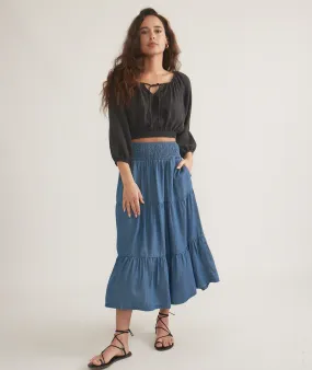 Marine Layer Corinne Chambray Maxi Skirt