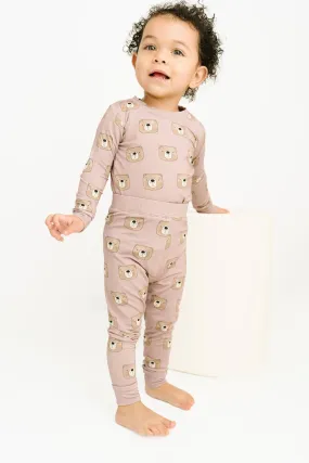 Mauve Bears Bamboo Set