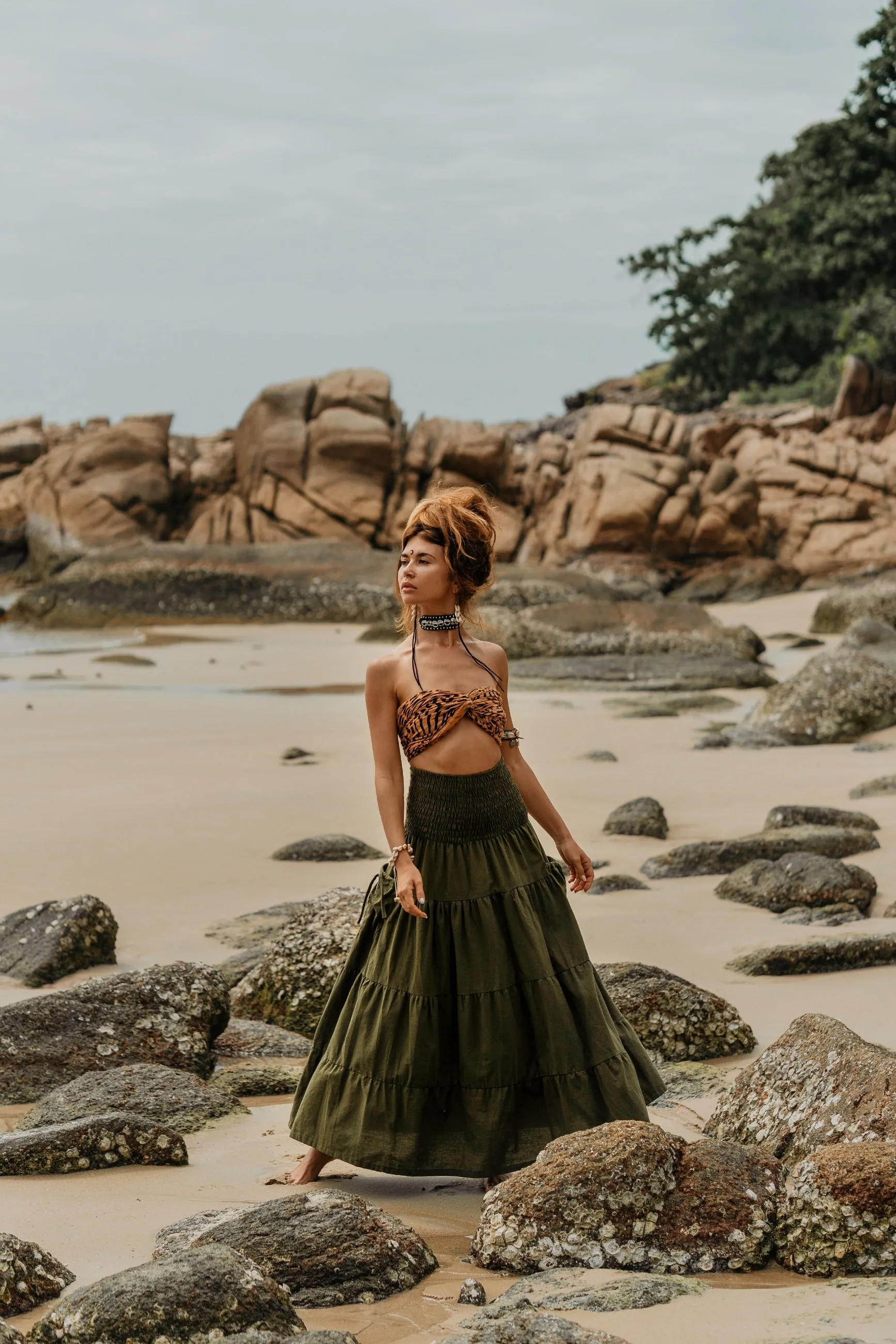 Maxi Skirt Keela Olive