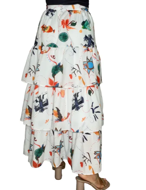 Mayan Ruffle Maxi Skirt - 2 color options