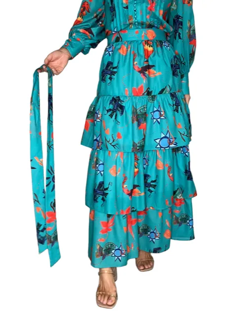 Mayan Ruffle Maxi Skirt - 2 color options