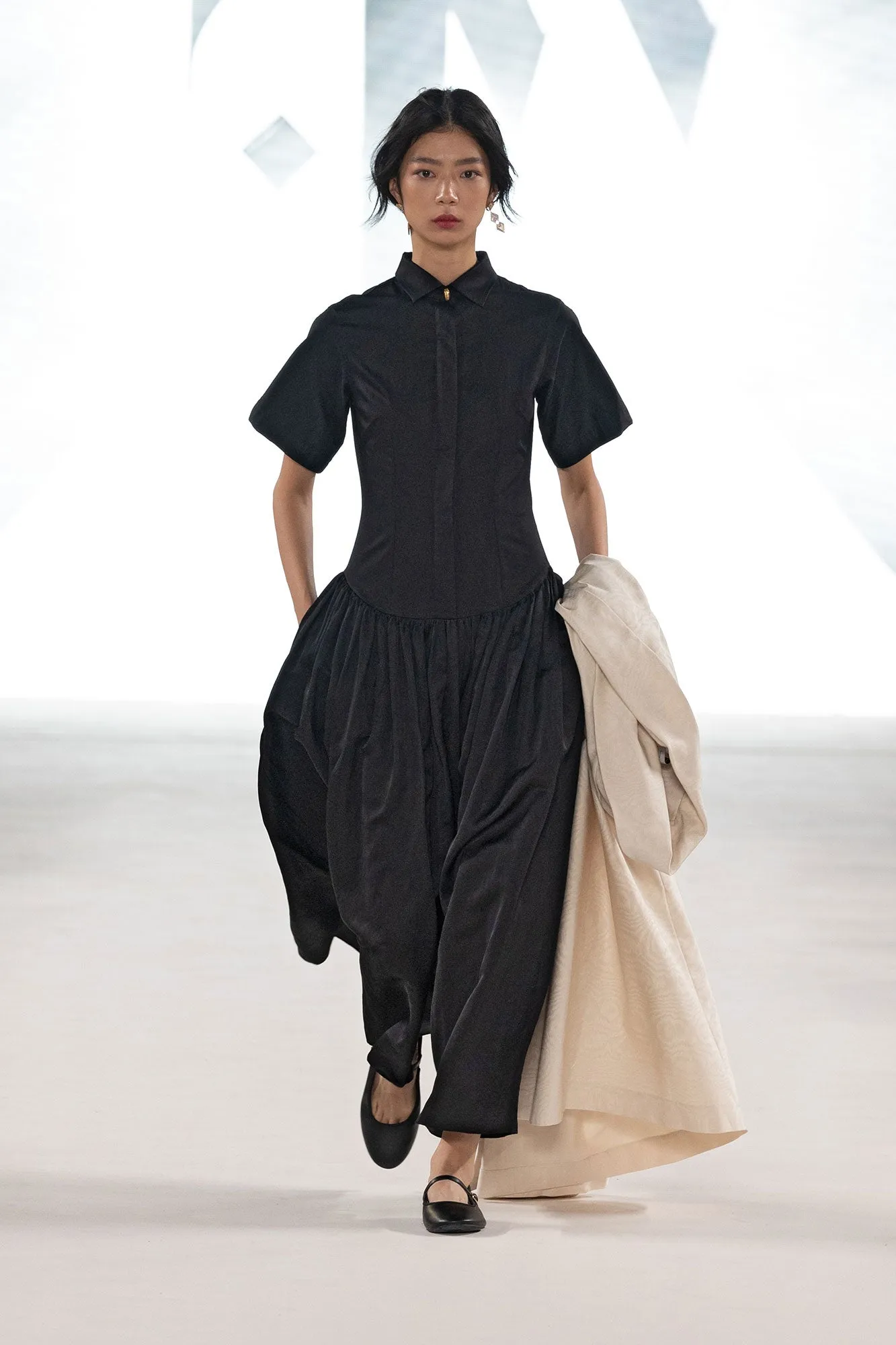 Mena Shirt Dress in Black