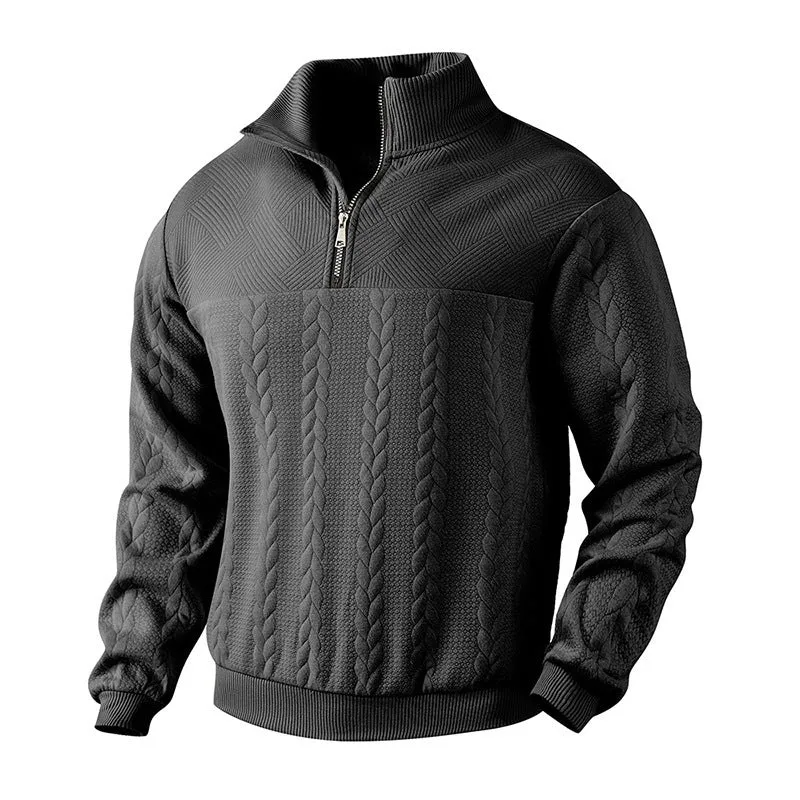 Men's Jacquard Sweater: Autumn And Winter Long-sleeved Sweater Men