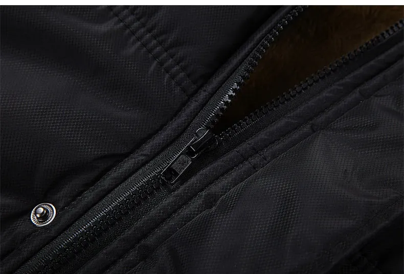 Men's Winter Cotton-Down Thick Hooded Parka