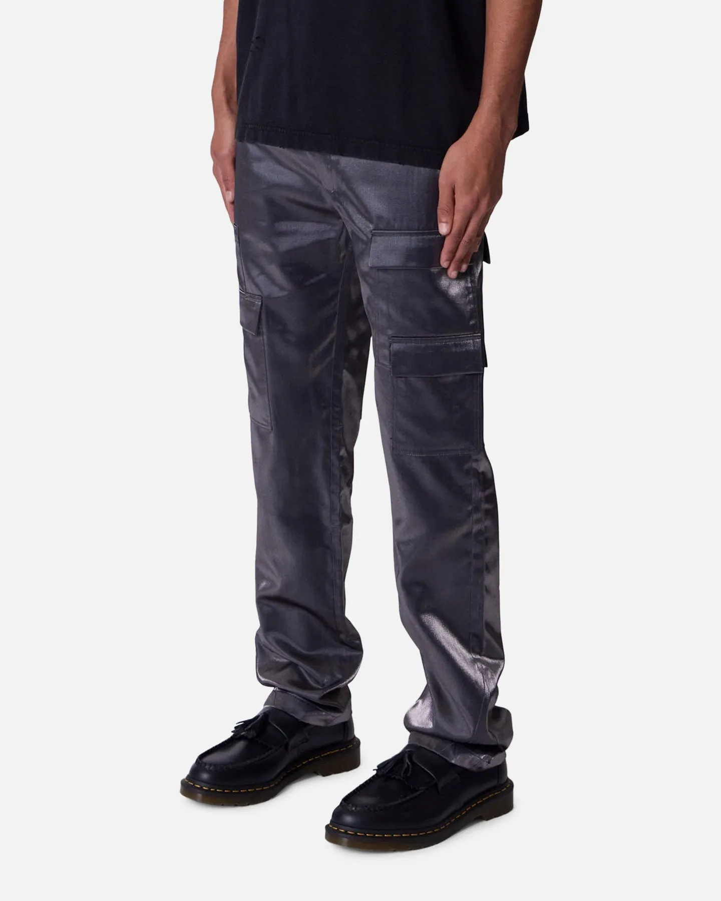 MNML Patent Shine Pants Black