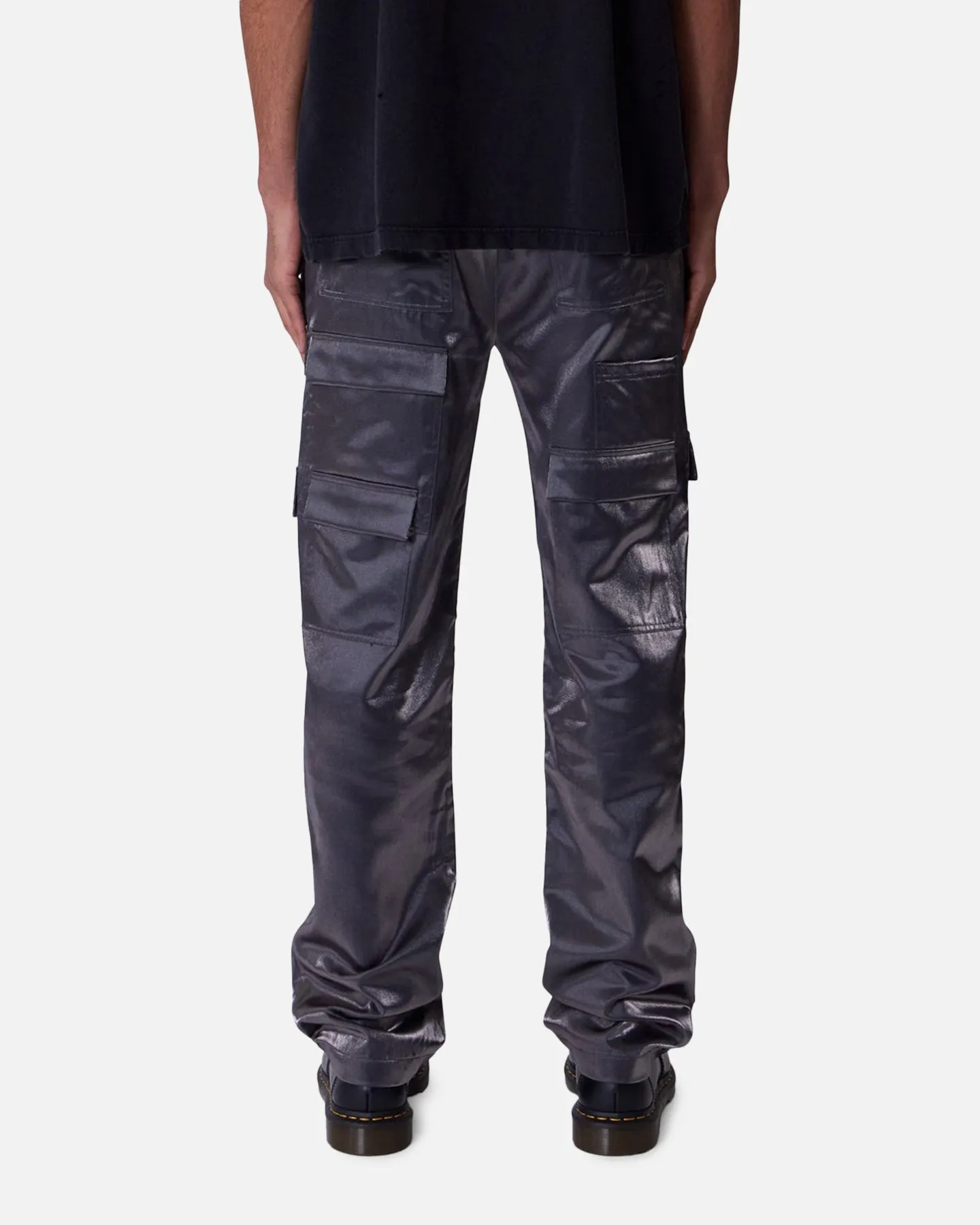 MNML Patent Shine Pants Black