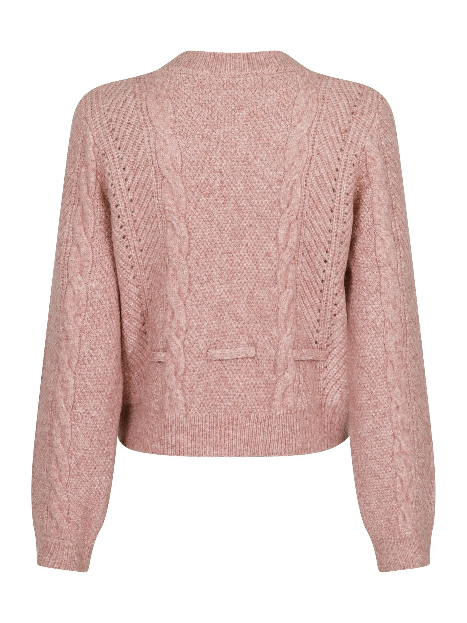 Molina Heavy Knit Cardigan - Rose Melange