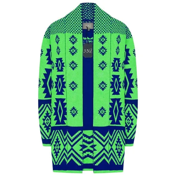 MUSH CARDIGAN / LIME BLUE
