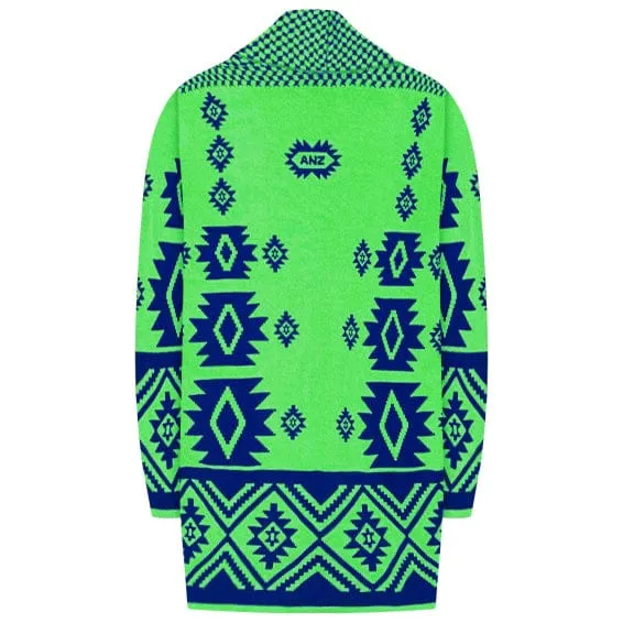 MUSH CARDIGAN / LIME BLUE