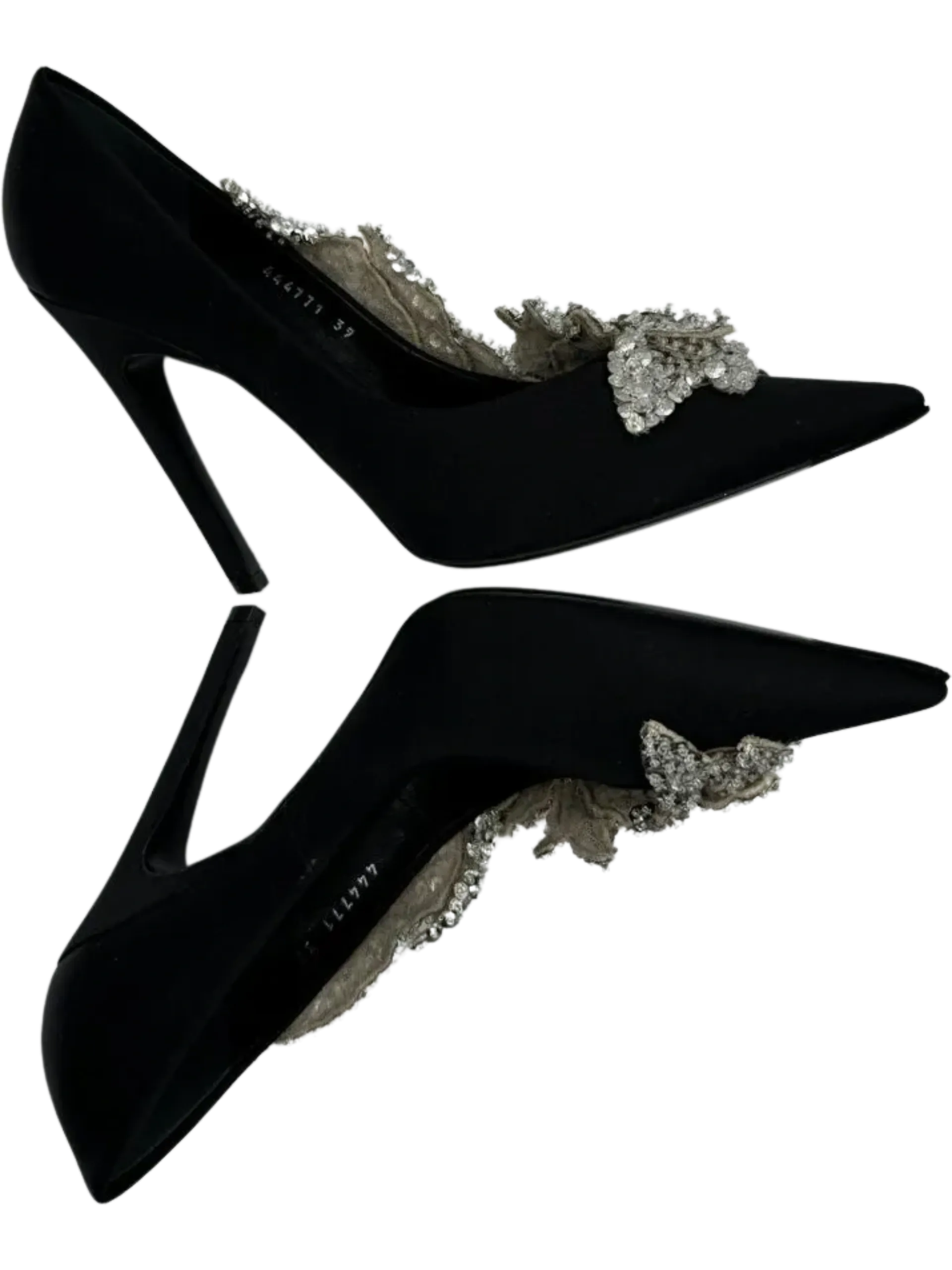 *NEW* BALENCIAGA Sequin-embellished satin pumps