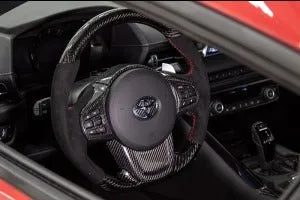 OLM LE Carbon Fiber Steering Wheel Covers 4pc (MK5 Supra)
