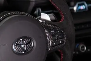 OLM LE Carbon Fiber Steering Wheel Covers 4pc (MK5 Supra)