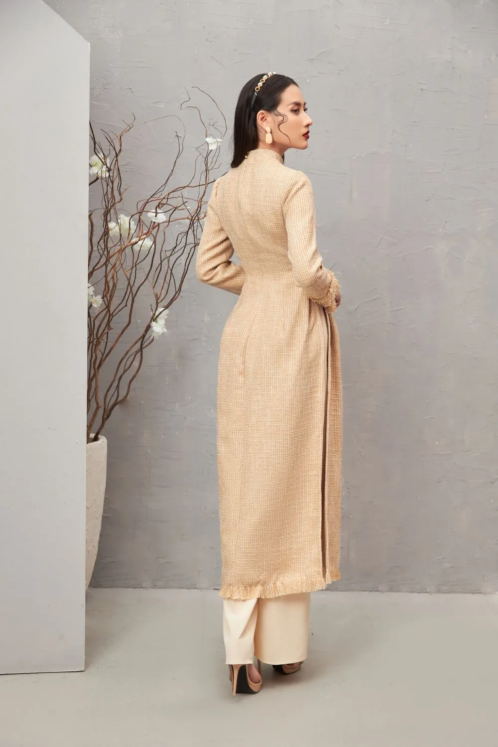 Orabelle Tweed Ao Dai