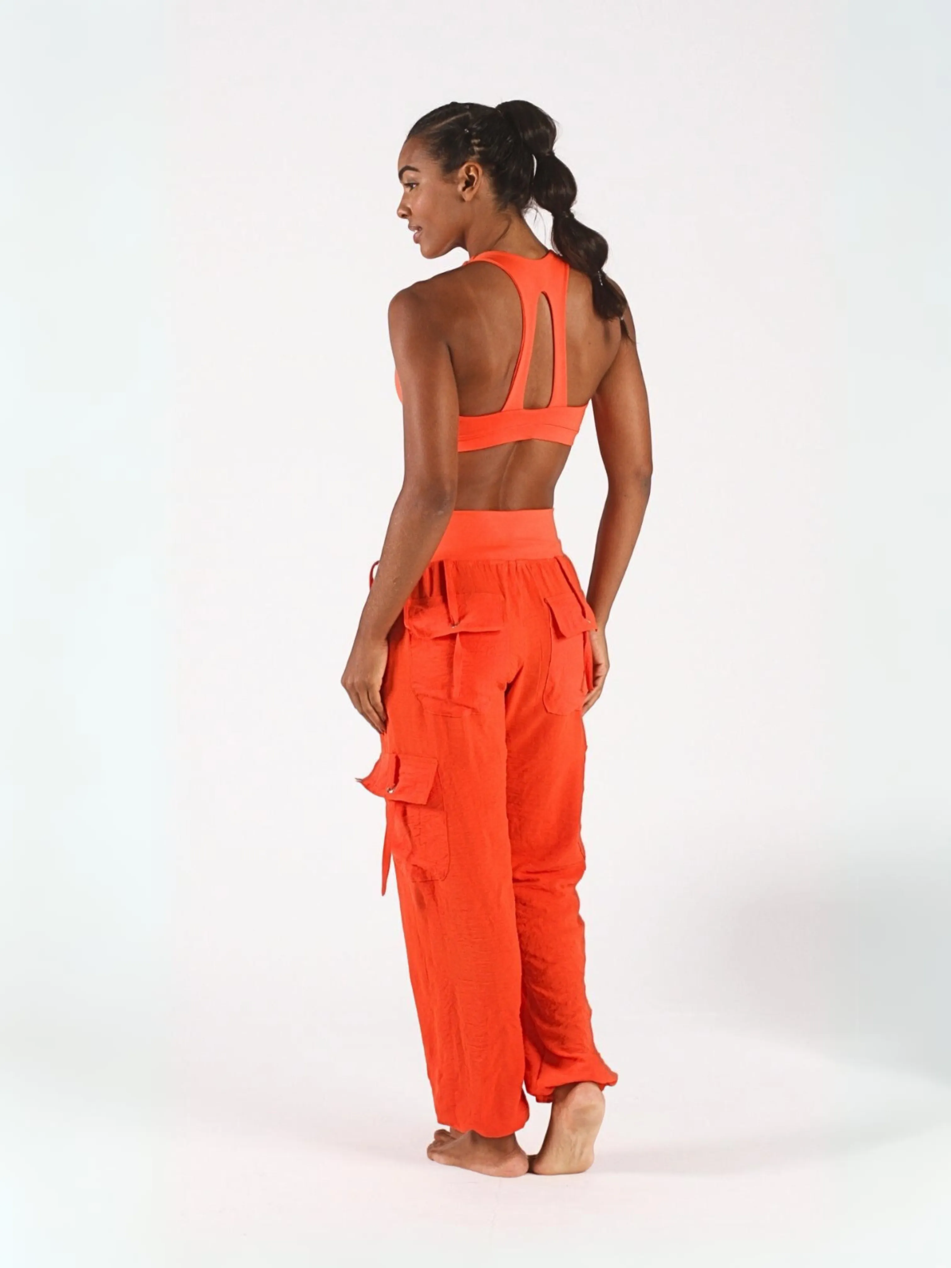 Orange Cargo Pant
