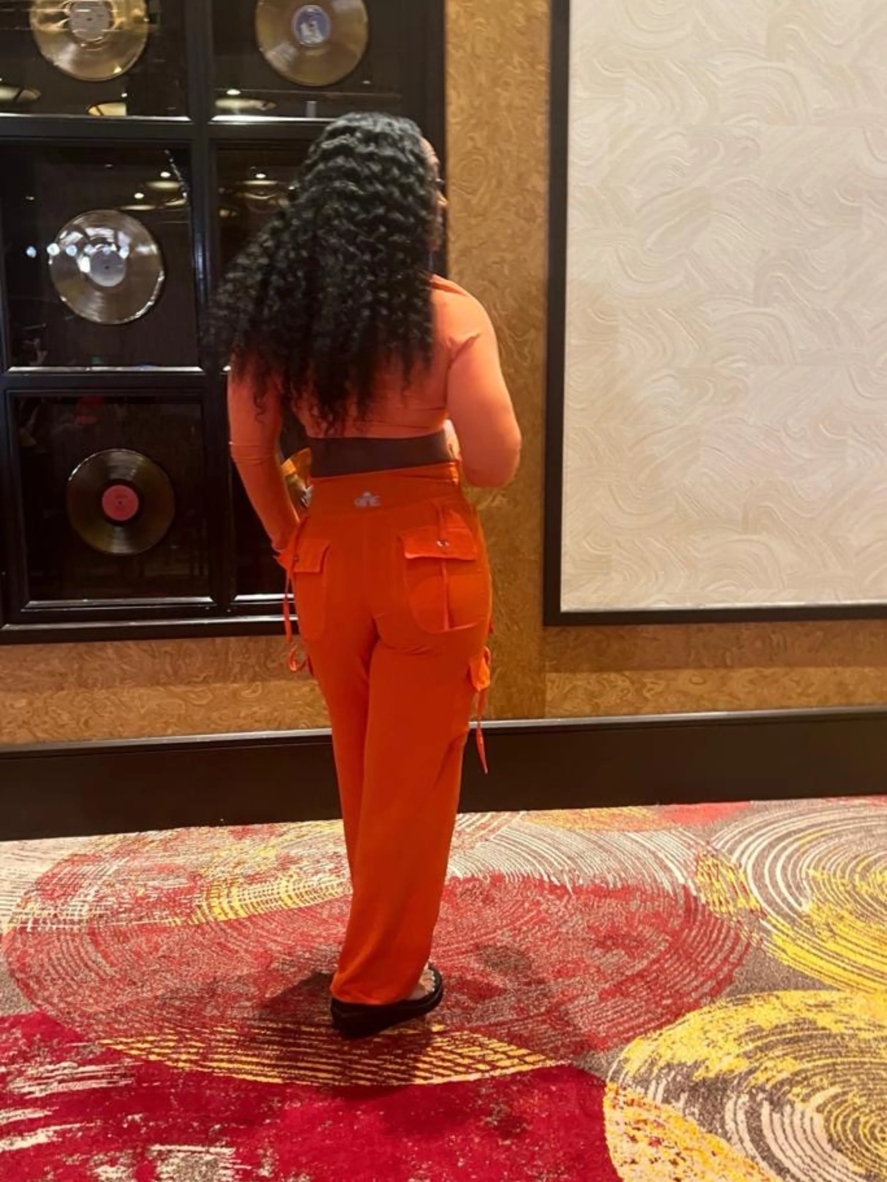 Orange Cargo Pant