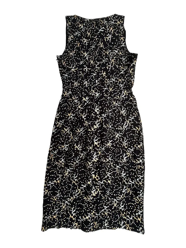 Organic Cotton Black Sparkle Wrap Dress