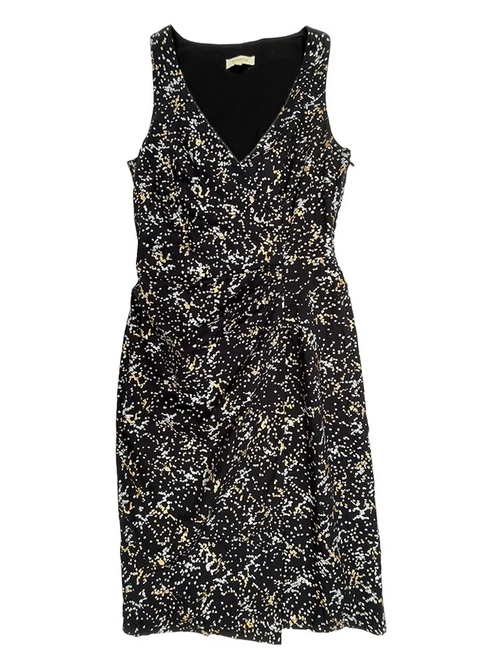 Organic Cotton Black Sparkle Wrap Dress