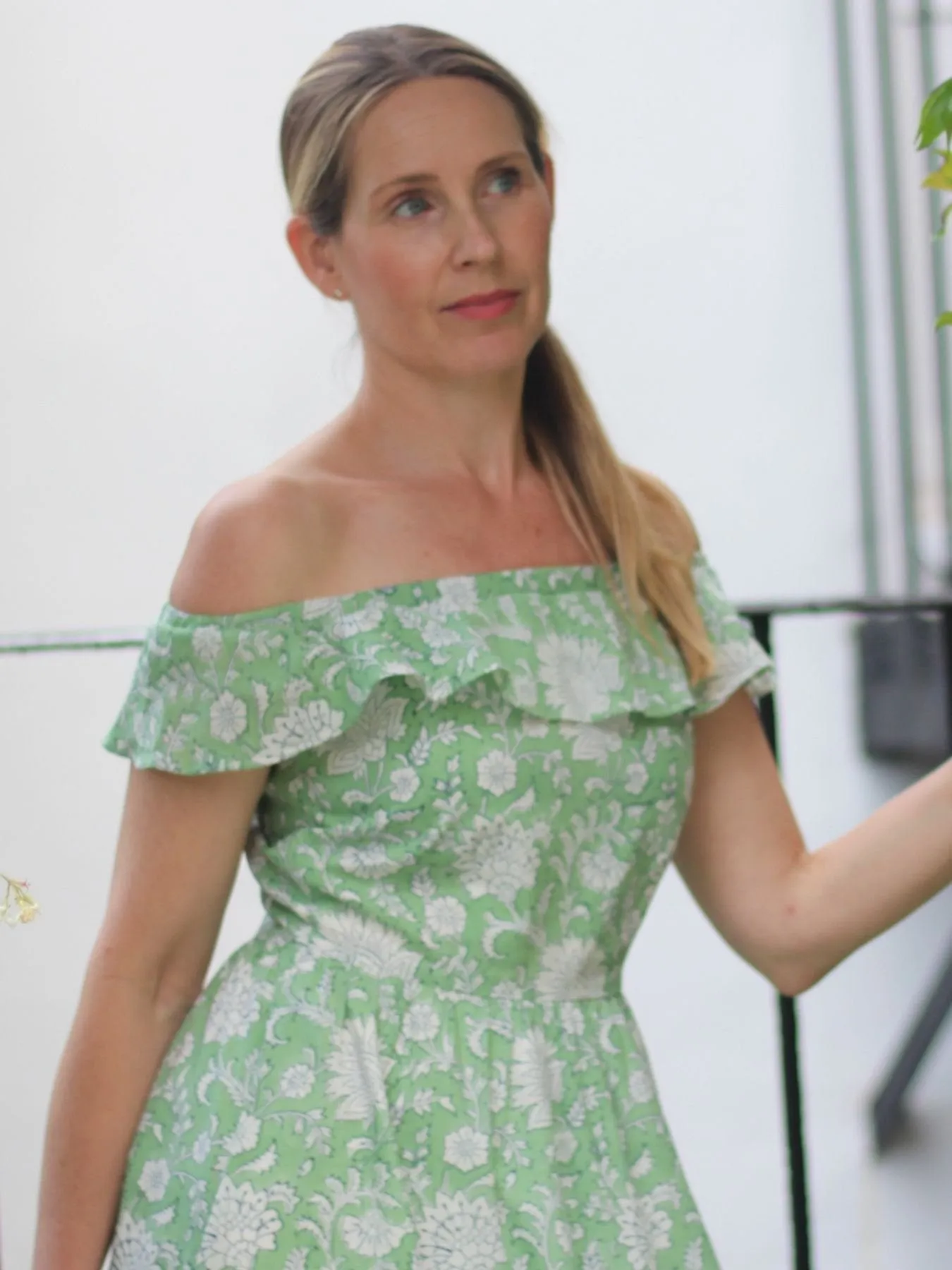 Organic Cotton Green Floral Transformation Dress