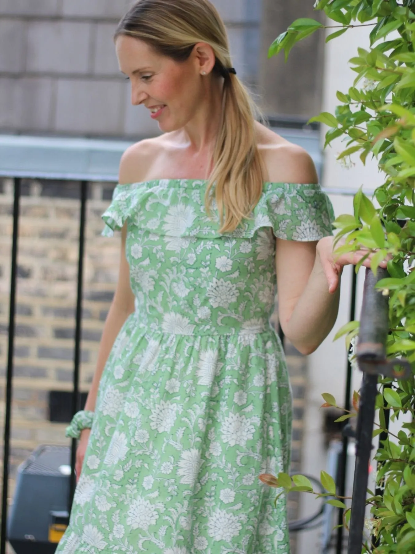 Organic Cotton Green Floral Transformation Dress