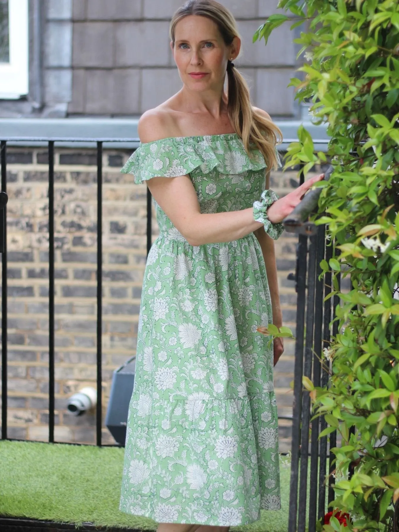 Organic Cotton Green Floral Transformation Dress