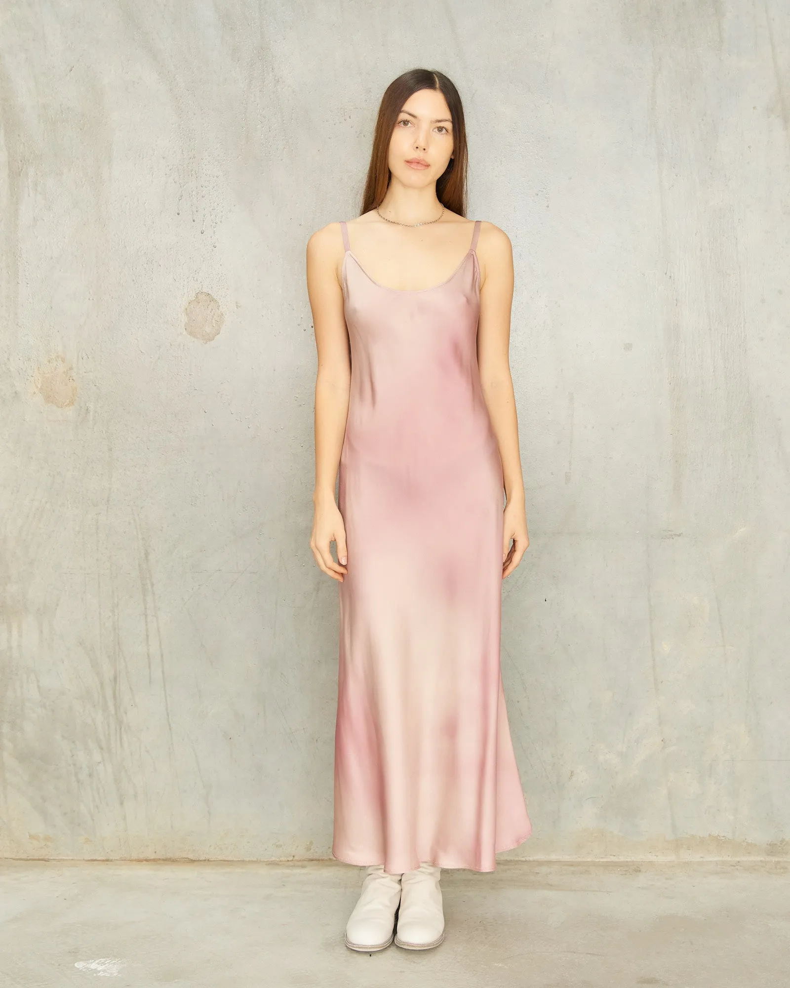 Pink Multi Silk Slip Dress