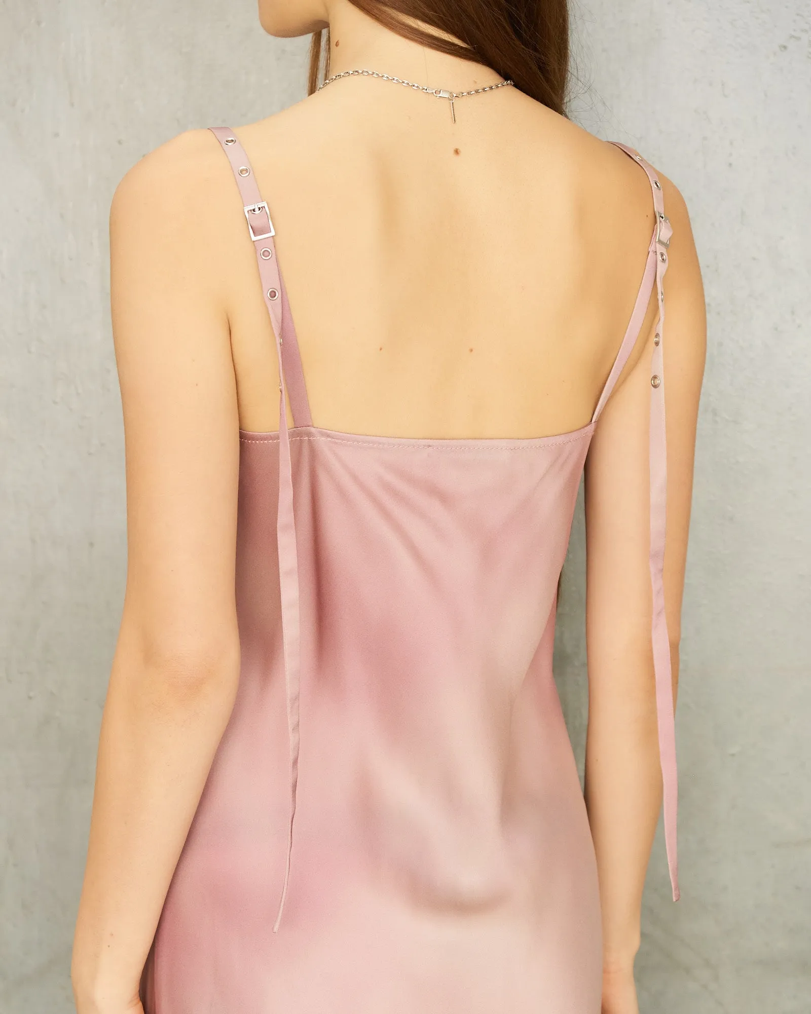 Pink Multi Silk Slip Dress