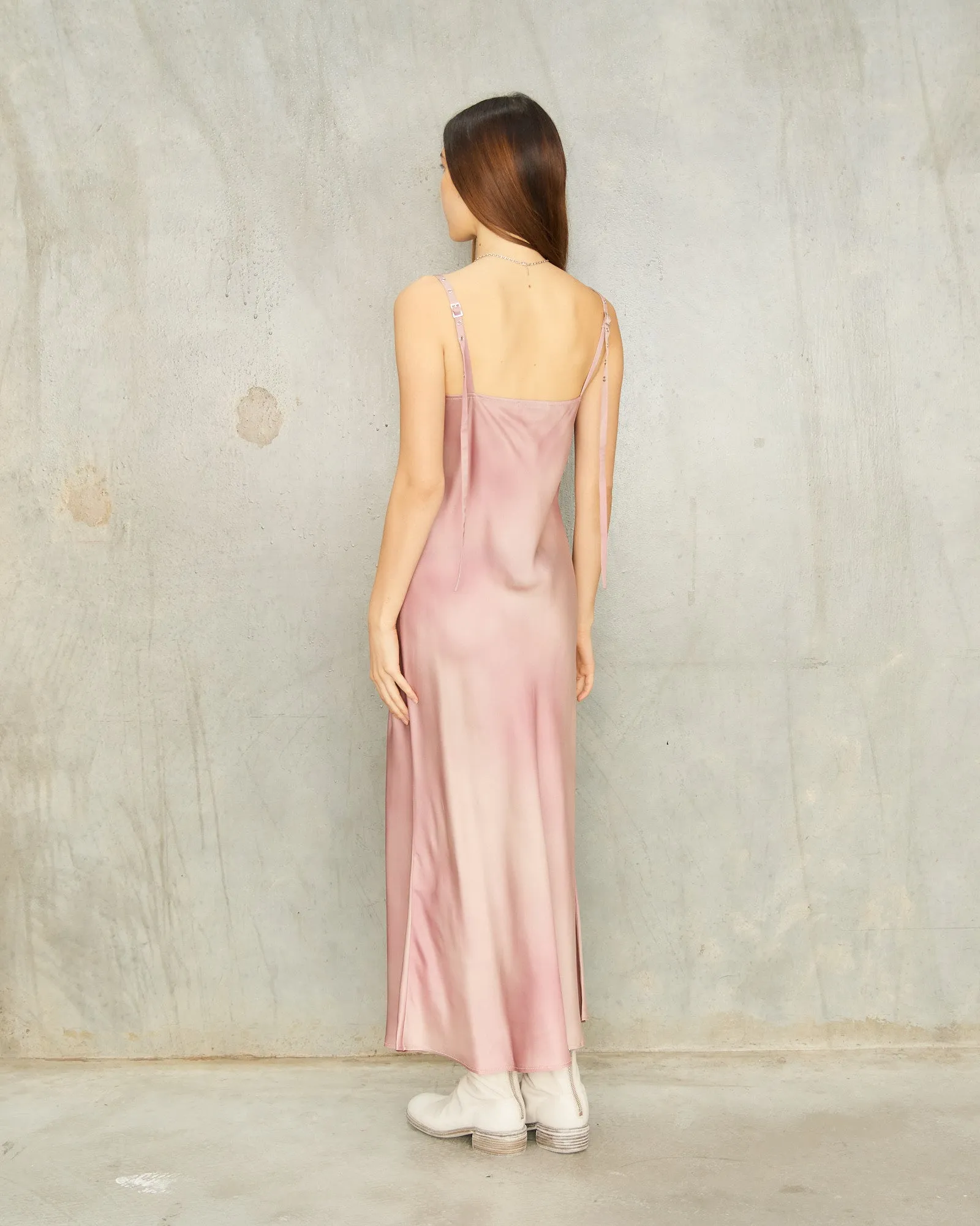Pink Multi Silk Slip Dress
