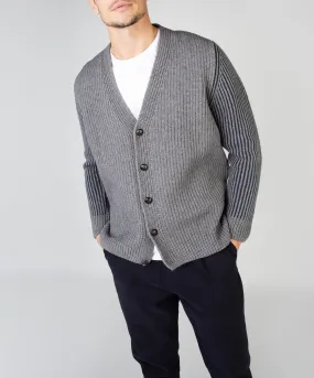 Pinstripe Cardigan Grey Frost