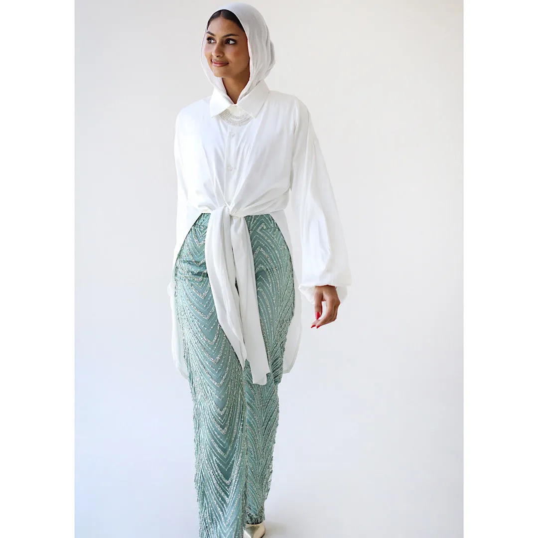 Pistage embellished tulle pants