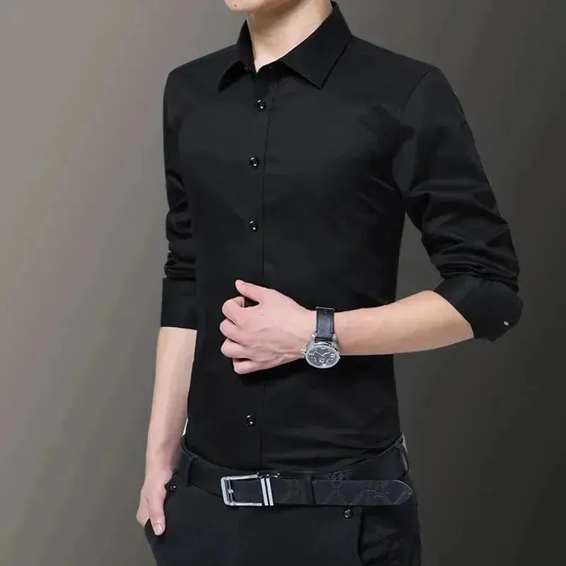 Plain Slim Fit Formal Dress Shirt