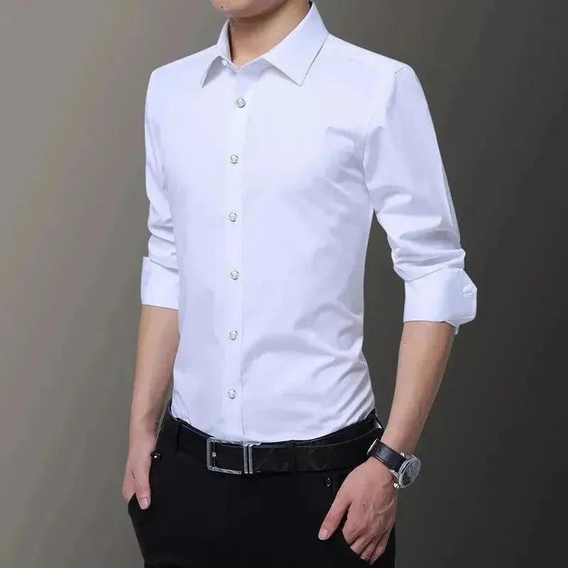 Plain Slim Fit Formal Dress Shirt