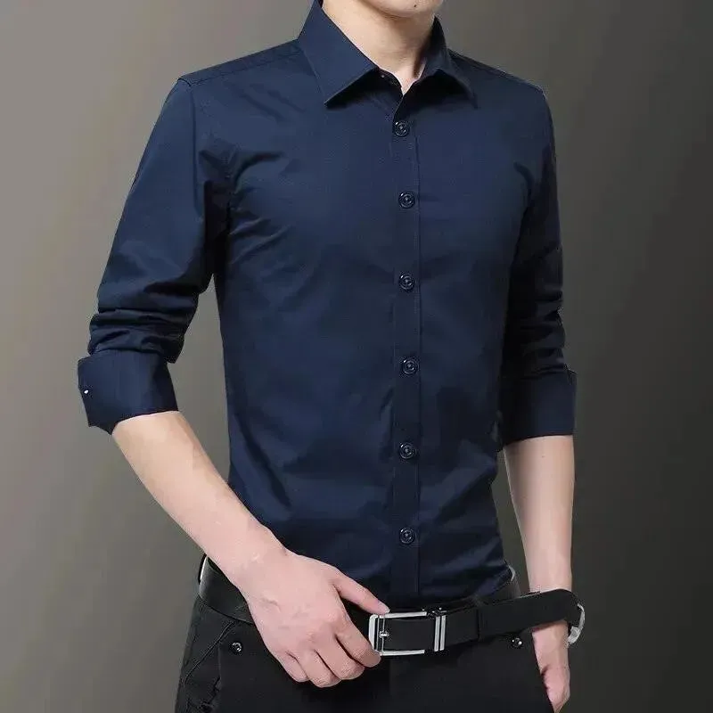 Plain Slim Fit Formal Dress Shirt