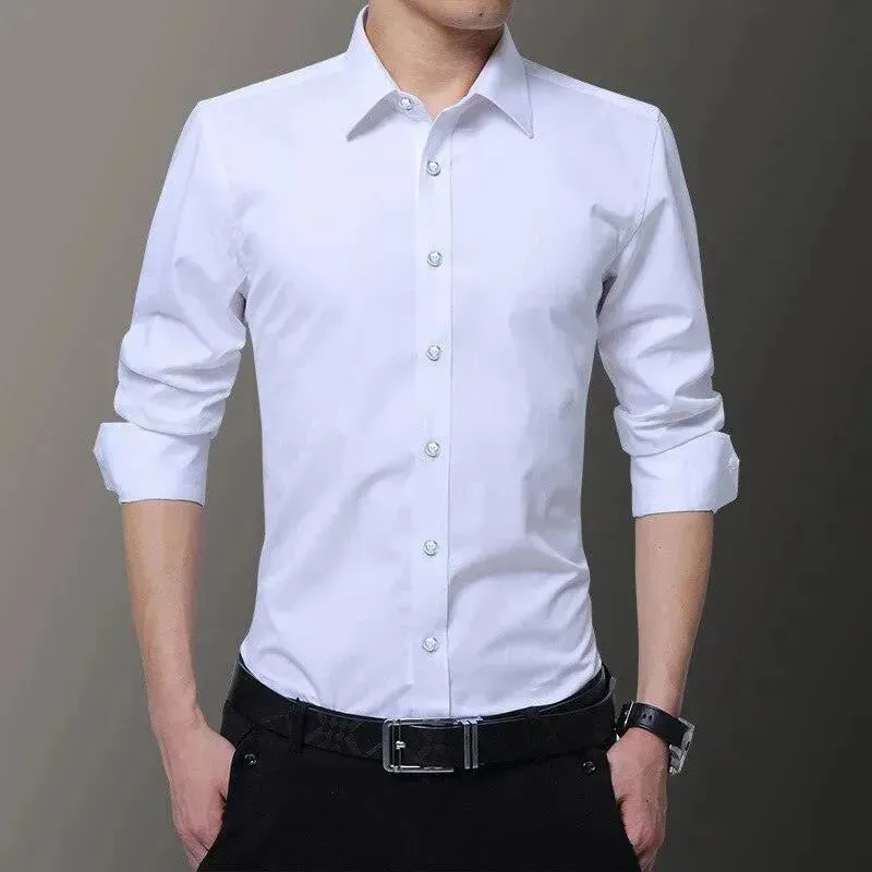 Plain Slim Fit Formal Dress Shirt
